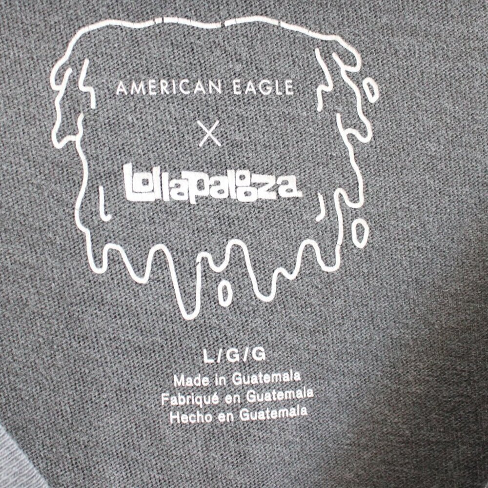 Lolla Chicago 2018 American Eagle Grey Screenprint Women's Tank Size Large - Picture 4 of 5